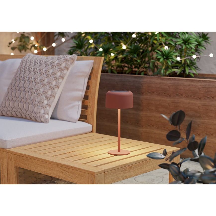 Eglo - LED Solar-Powered Rechargeable Touch Table Lamp LED/2.8W/3.7V 1800 mAh IP44 Orange