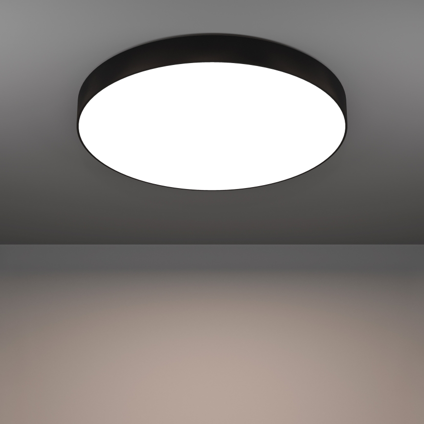 Eglo - RGBW LED Dimmable Ceiling Light, 36.5W, 230V, 2700–6500K, Ø69 cm, Black