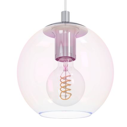 Eglo - Cable-suspended chandelier 10x E27/60W/230V polished chrome/clear glass
