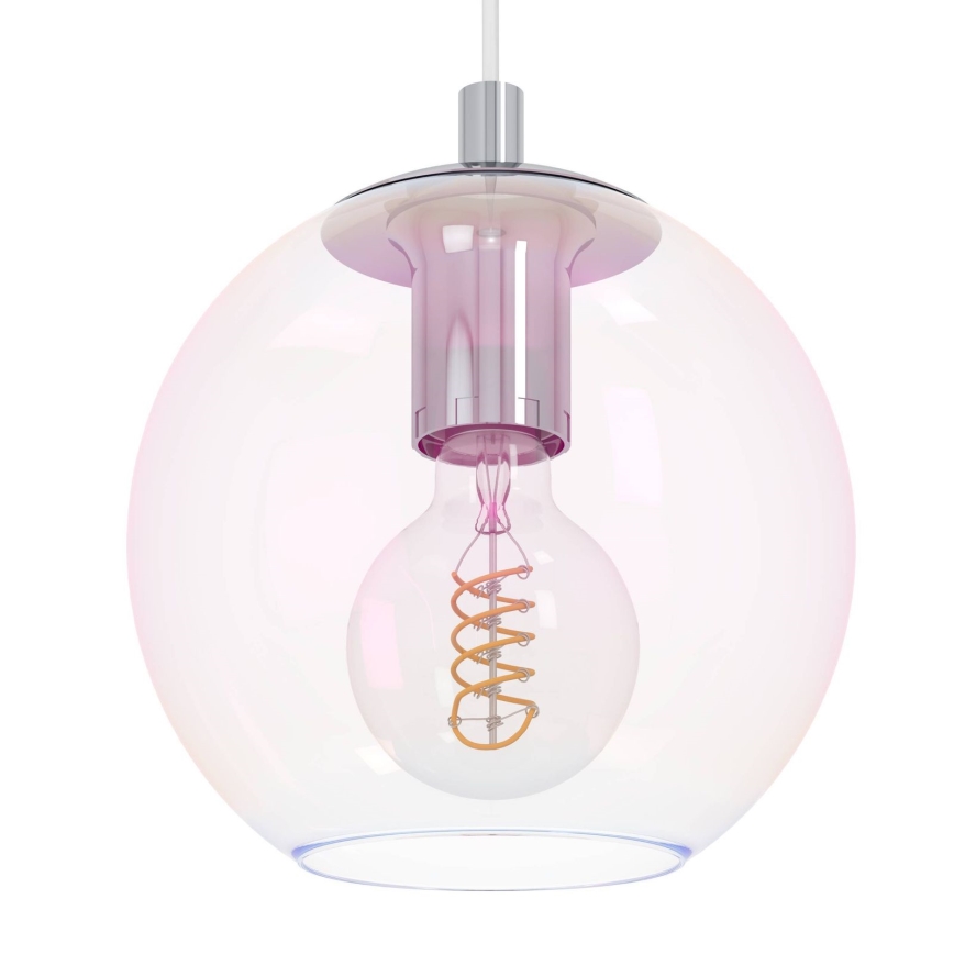 Eglo - Cable-suspended chandelier 10x E27/60W/230V polished chrome/clear glass