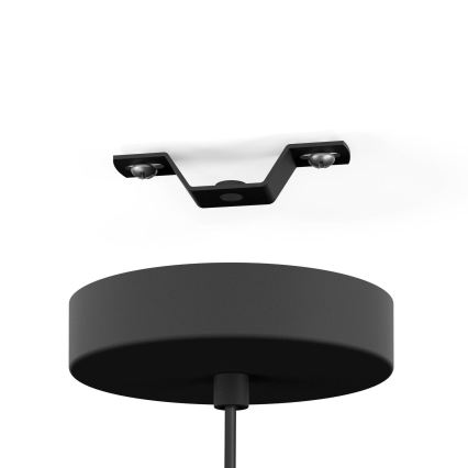 Eglo - Cable-hung pendant light 1xE27/60W/230V black/beige/smoked