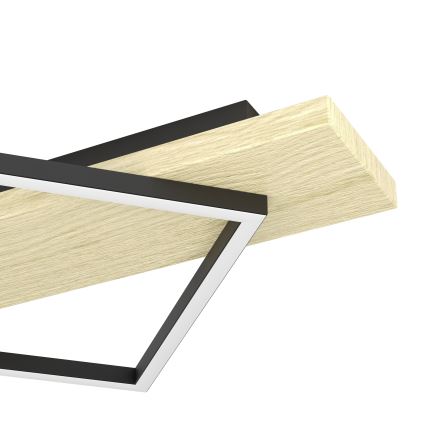 Eglo - LED Ceiling Light 2xLED/13W/230V + LED/16W black/beige