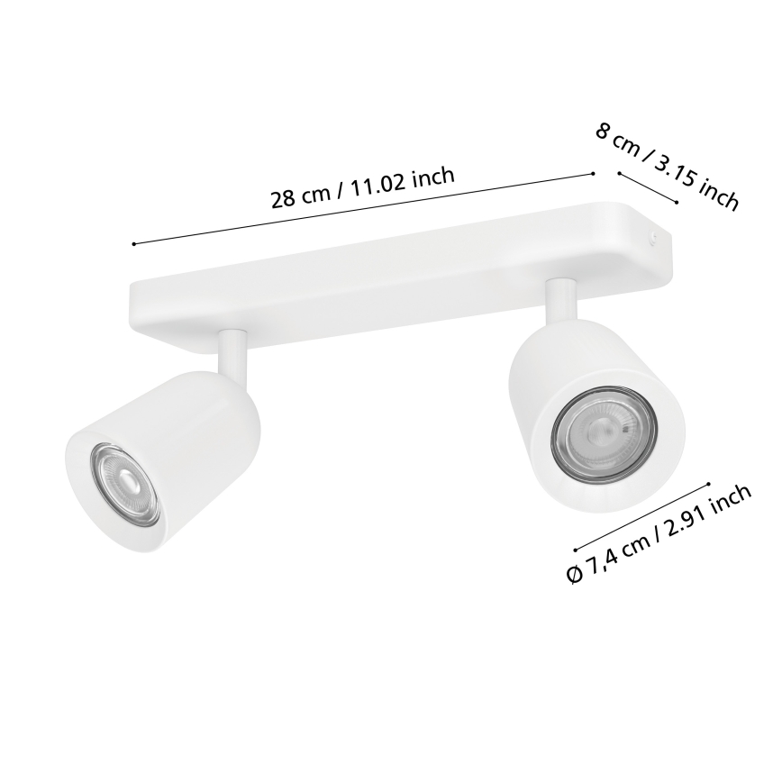 Eglo - Spotlight 2xGU10/10W/230V white