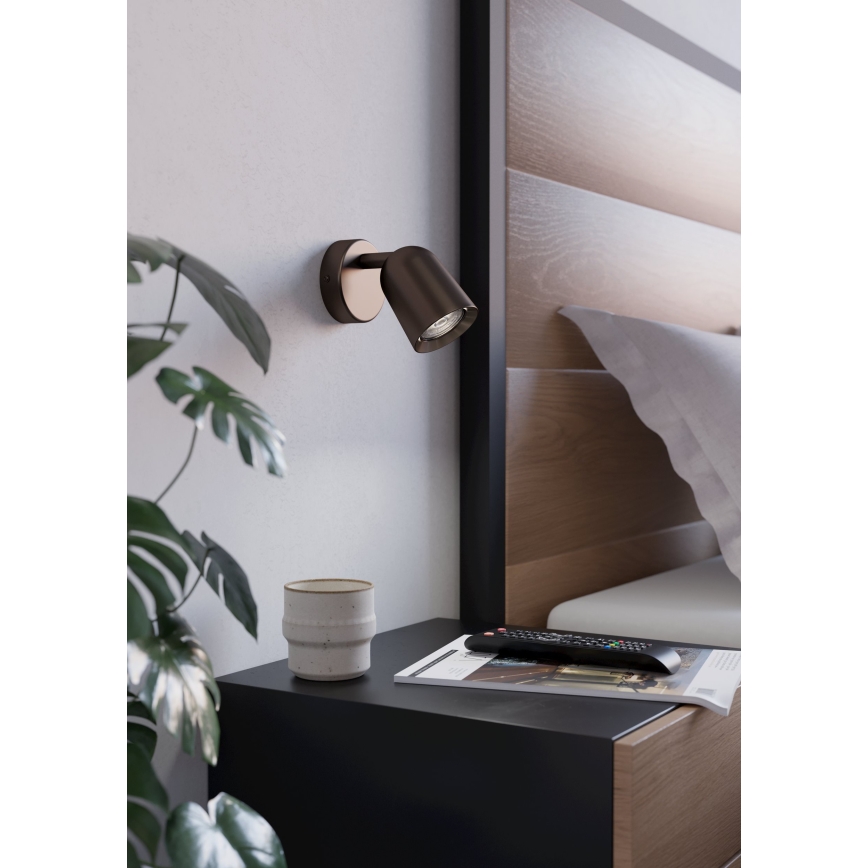 Eglo - Wall-mounted spotlight 1xGU10/5W/230V bronze