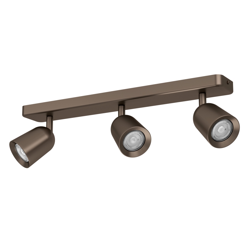 Eglo - Spotlight fixture 3xGU10/10W/230V bronze finish