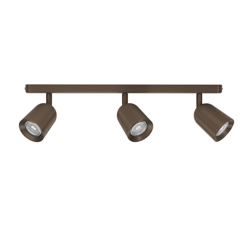 Eglo - Spotlight fixture 3xGU10/10W/230V bronze finish