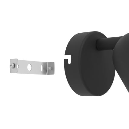 Eglo - Wall-mounted Spotlight 1xGU10/5W/230V, Black