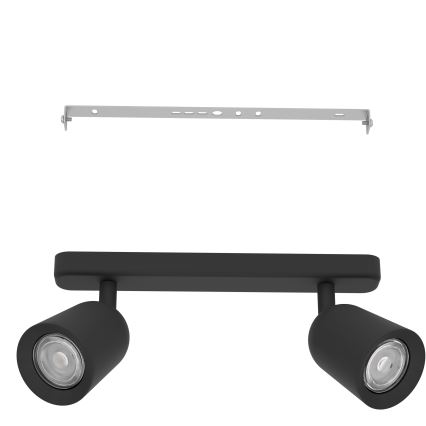 Eglo - 2x GU10 Spotlight, 10W, 230V, Black