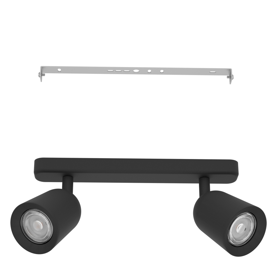 Eglo - 2x GU10 Spotlight, 10W, 230V, Black