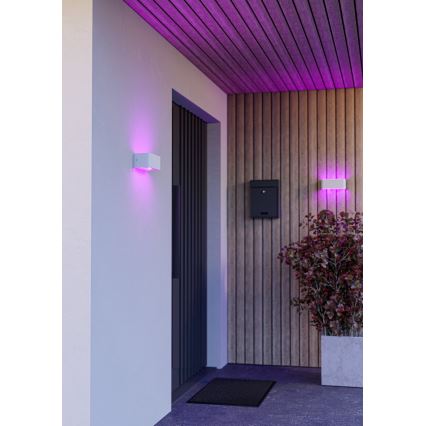 Eglo - LED RGBW Dimmable Outdoor Wall Light LED/10W/230V 2700-6500K IP55 White