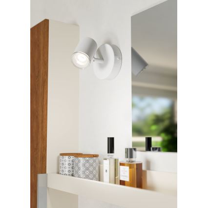 Eglo - Bathroom wall-mounted spotlight 1x GU10/5W/230V IP44 white