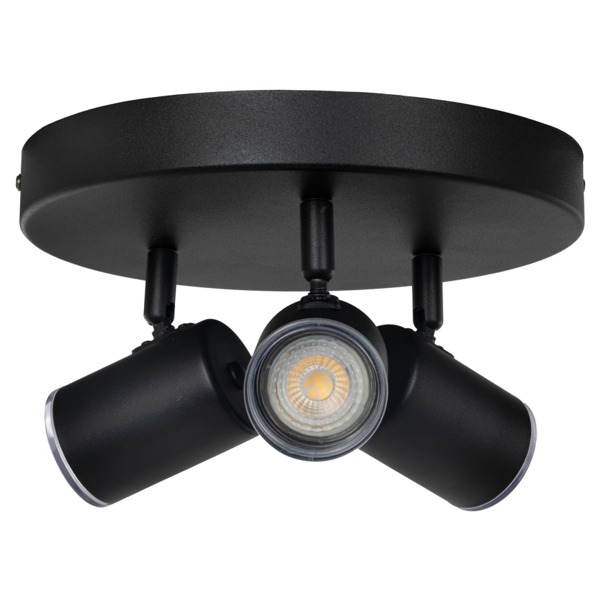Eglo - Bathroom spotlight, 3× GU10 (5W each), 230V, IP44, Black