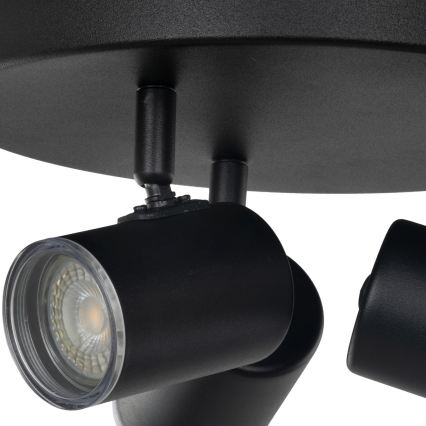 Eglo - Bathroom spotlight, 3× GU10 (5W each), 230V, IP44, Black