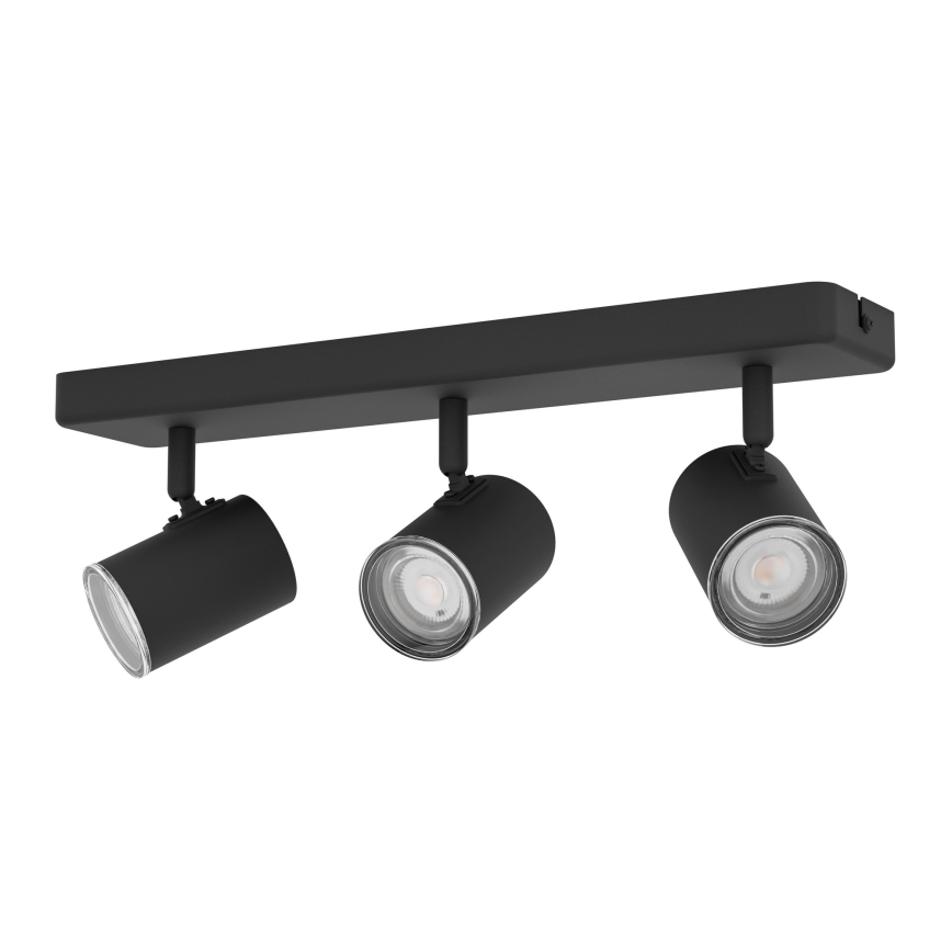 Eglo - Bathroom spotlight 3xGU10/5W/230V IP44 black