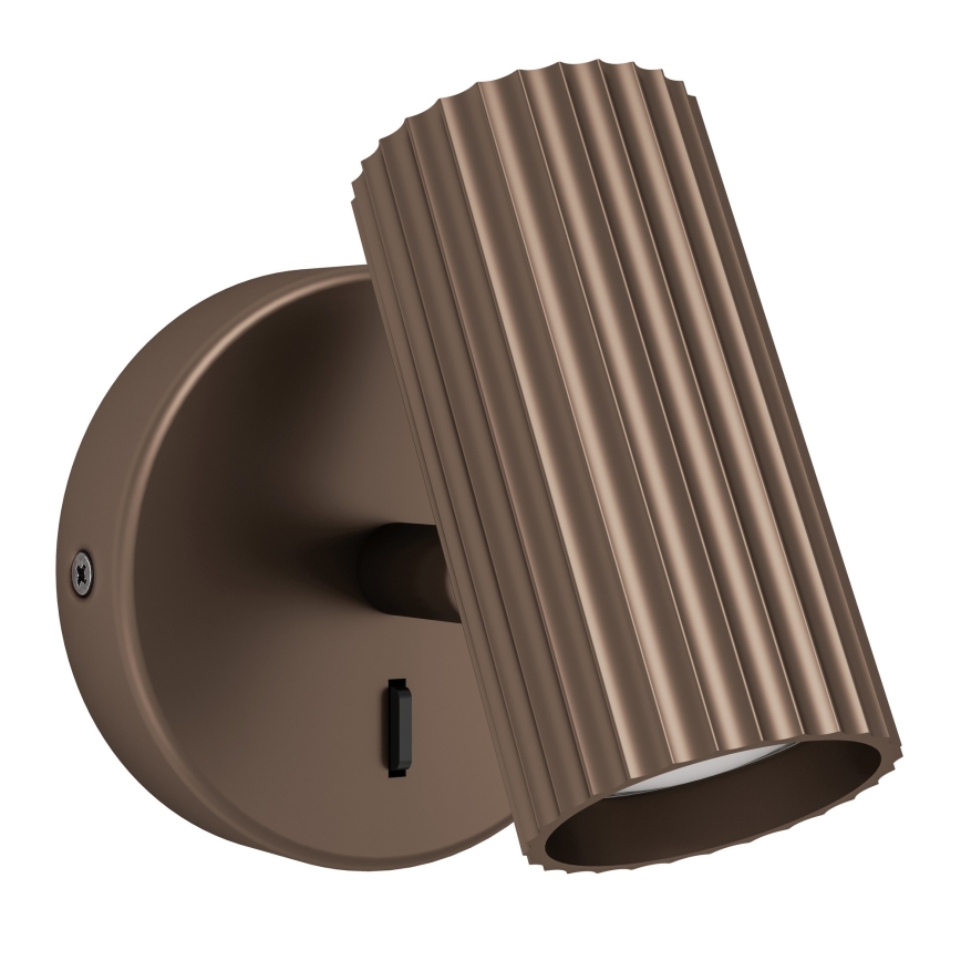 Eglo - Wall-mounted spotlight 1xGU10/5W/230V brown