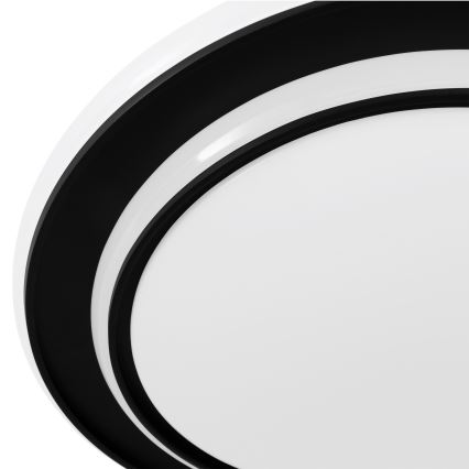 Eglo - LED Ceiling Light LED/24W/230V Selectable CCT 2700/4000/6500K Ø 40 cm Black