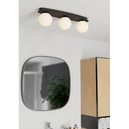 Eglo - LED Bathroom Ceiling Light 3 x G9 / 4.2W / 230V, IP44, Black