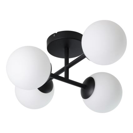 Eglo - LED bathroom flush-mount ceiling light 4xG9/4.2W/230V IP44 black