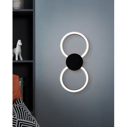 Eglo - LED Wall Light LED/20W/230V + LED/0.91W black