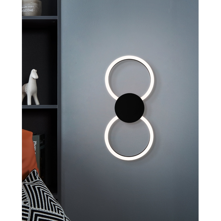 Eglo - LED Wall Light LED/20W/230V + LED/0.91W black