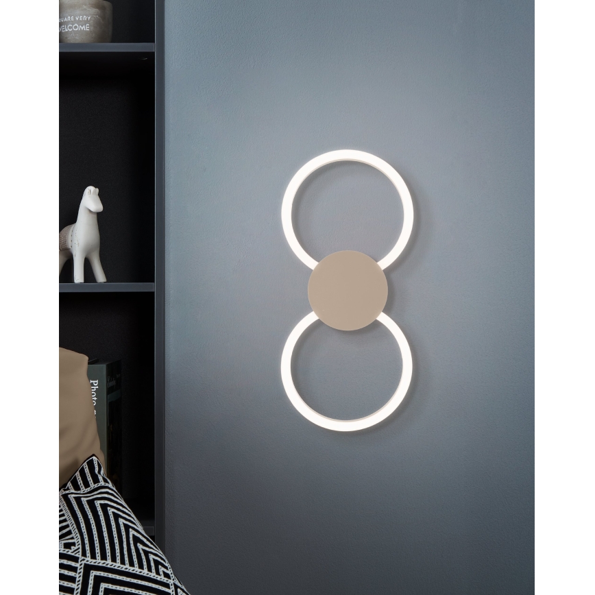 Eglo - LED Wall light LED/20W/230V + LED/0,91W beige