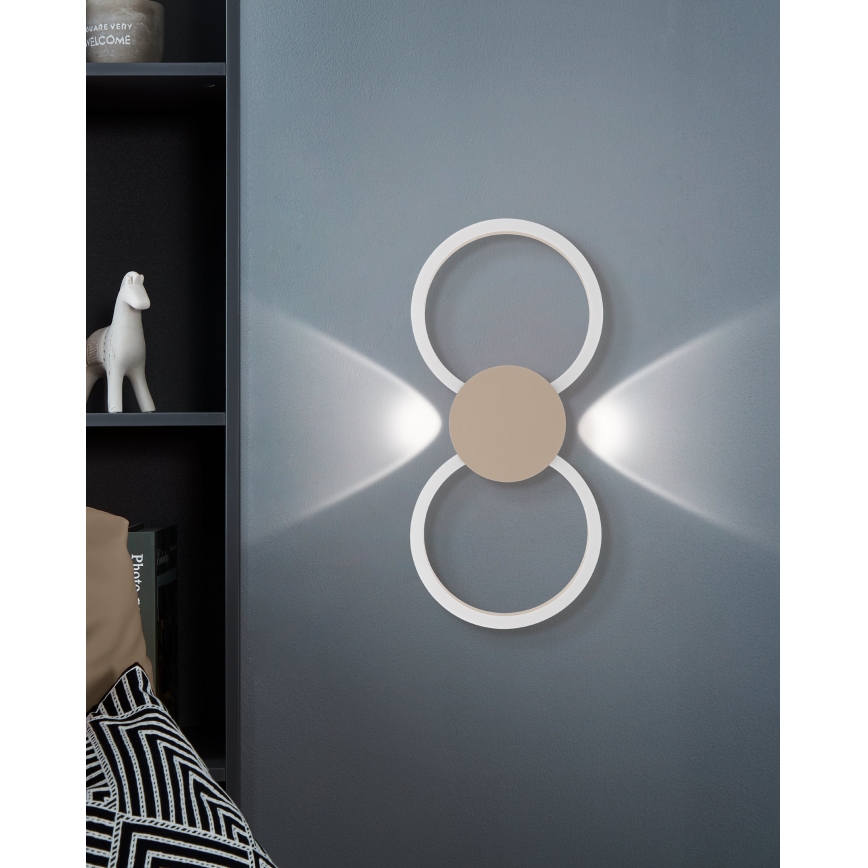 Eglo - LED Wall light LED/20W/230V + LED/0,91W beige