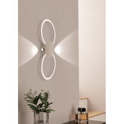Eglo - LED Wall light LED/20W/230V + LED/0,91W beige