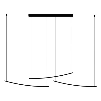 Eglo - Dimmable LED pendant on cable LED/22W/230V 2700/4000/6500K black