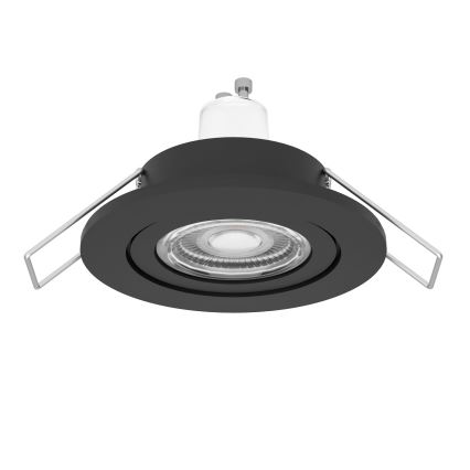 Eglo - LED Bathroom Recessed Spotlight 1x GU10/4.5W/230V IP44, Black