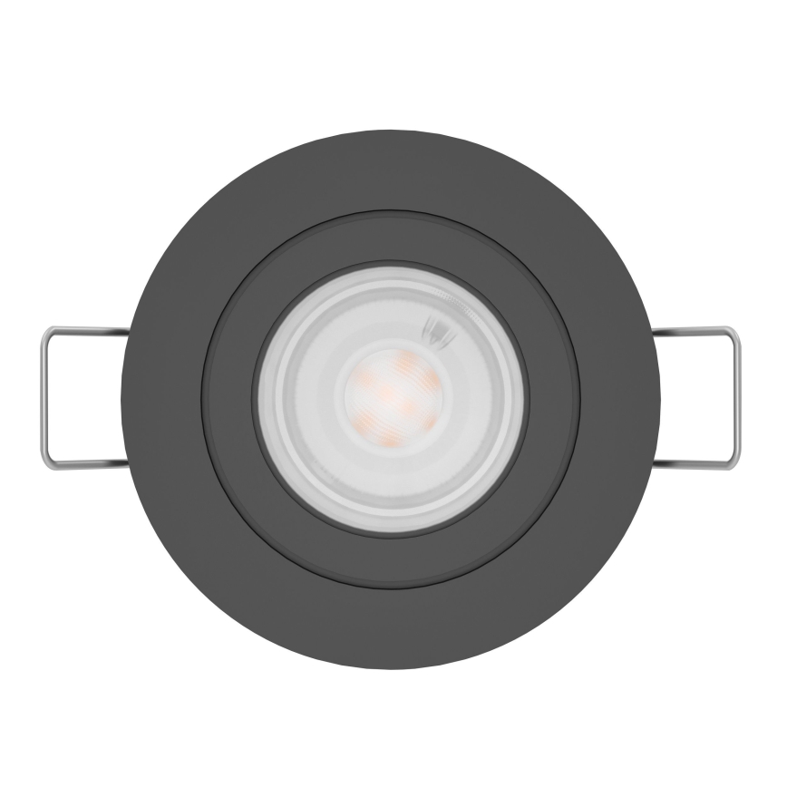 Eglo - LED Bathroom Recessed Spotlight 1x GU10/4.5W/230V IP44, Black