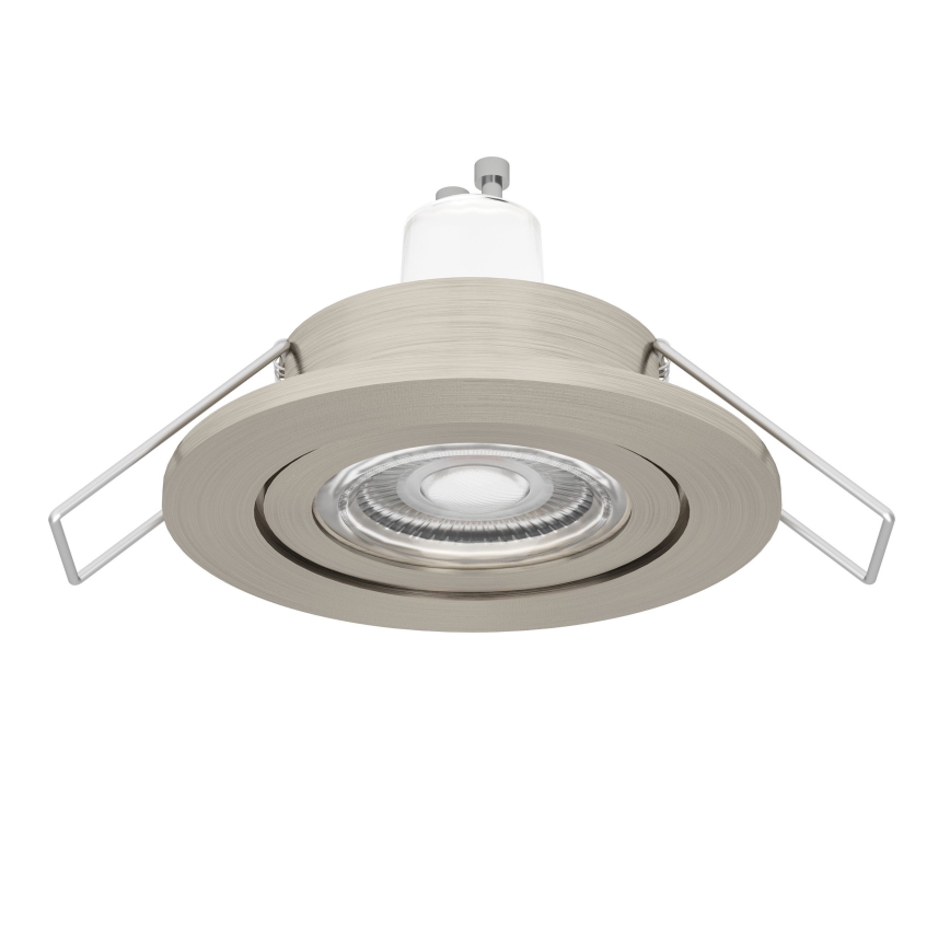 Eglo - LED bathroom recessed spotlight 1x GU10/4.5W/230V IP44 matte chrome
