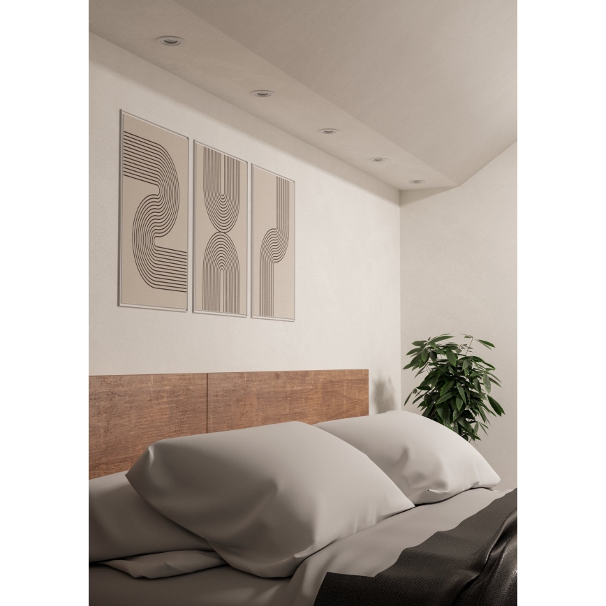 Eglo - Set of 3 LED recessed spotlights 1x GU10/4.5W/230V, white