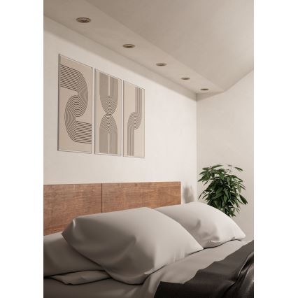 Eglo - LED recessed spotlight 1xGU10/4,5W/230V matte chrome