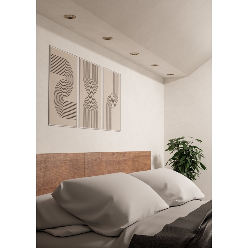 Eglo - LED recessed spotlight 1xGU10/4,5W/230V matte chrome