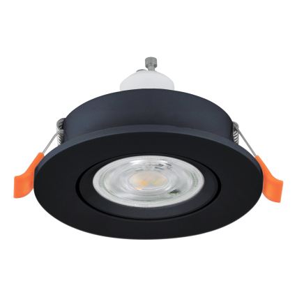 Eglo - LED Bathroom Recessed Spotlight 1xGU10/4,5W/230V IP44 Black