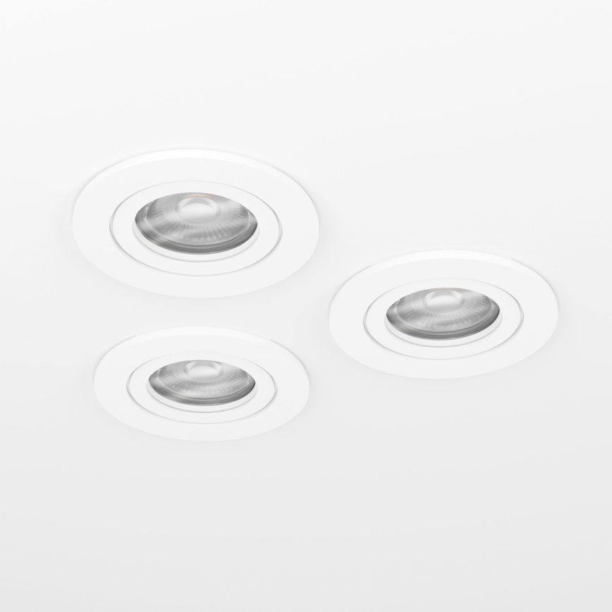 Eglo - Set of 3 LED recessed spotlights, 1x GU10 / 4.5 W / 230 V, white