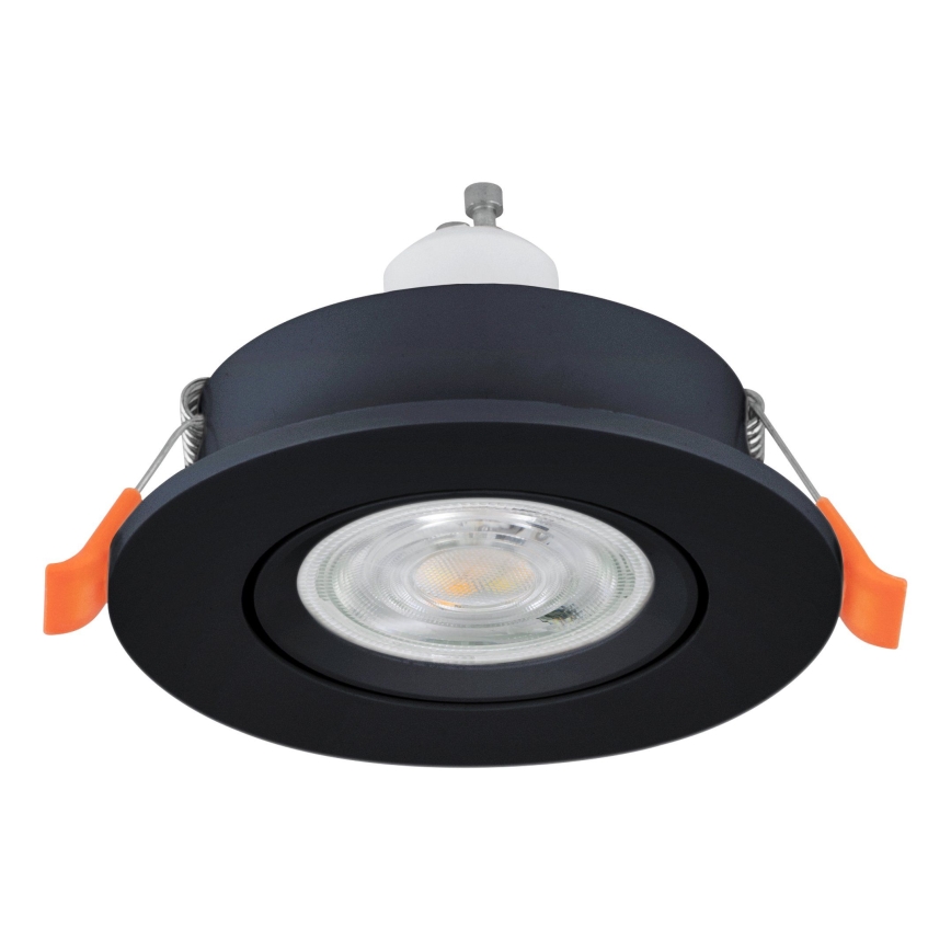 Eglo - LED Recessed Spotlight 1xGU10/4.5W/230V Black