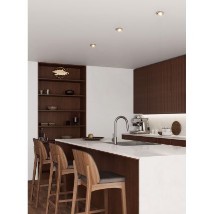 Eglo - LED recessed ceiling spotlight 1xGU10/4,5W/230V matte chrome