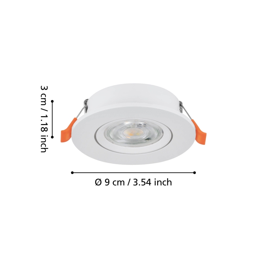 Eglo - Recessed LED spotlight LED/4,8W/230V 2700/4000/6500K white