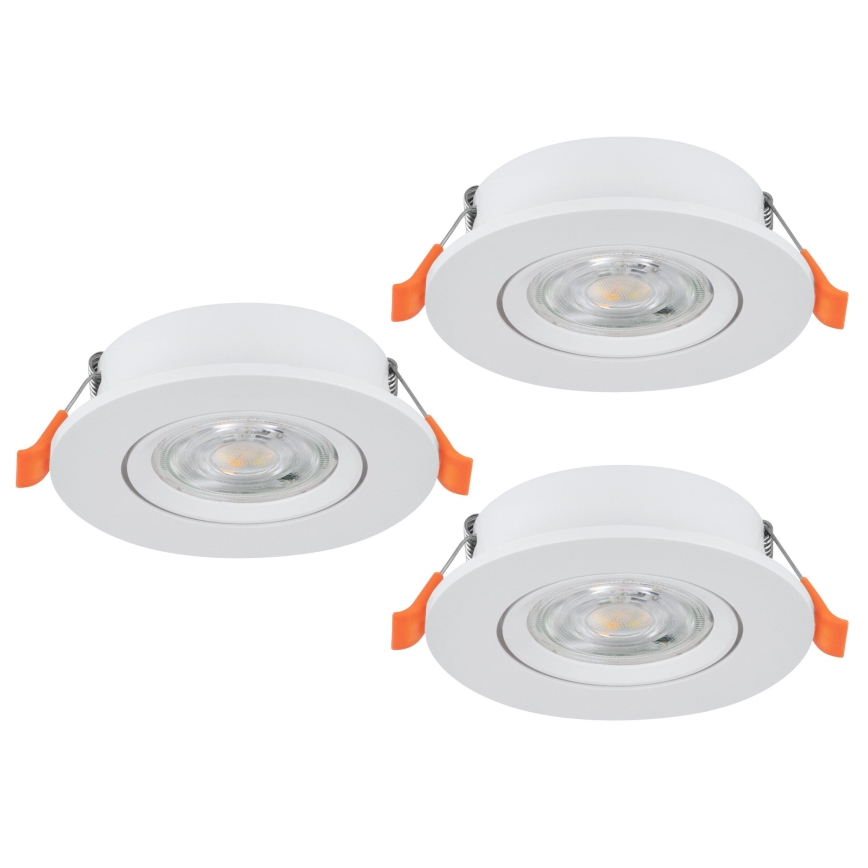 Eglo - Set of 3 LED recessed spotlights LED/4,8W/230V 2700/4000/6500K White