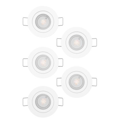Eglo - Set of 5 LED recessed ceiling spotlights LED/4.8W/230V 2700/4000/6500K white