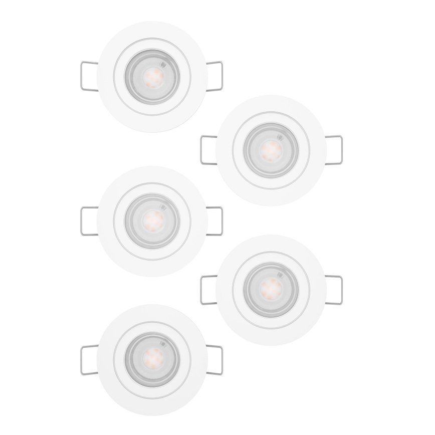 Eglo - Set of 5 LED recessed ceiling spotlights LED/4.8W/230V 2700/4000/6500K white