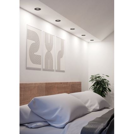 Eglo - LED recessed spotlight LED/4,8W/230V 2700/4000/6500K black