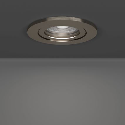 Eglo - Set of 5 LED recessed downlights, 4.8 W, 230 V, 2700/4000/6500 K, matte chrome