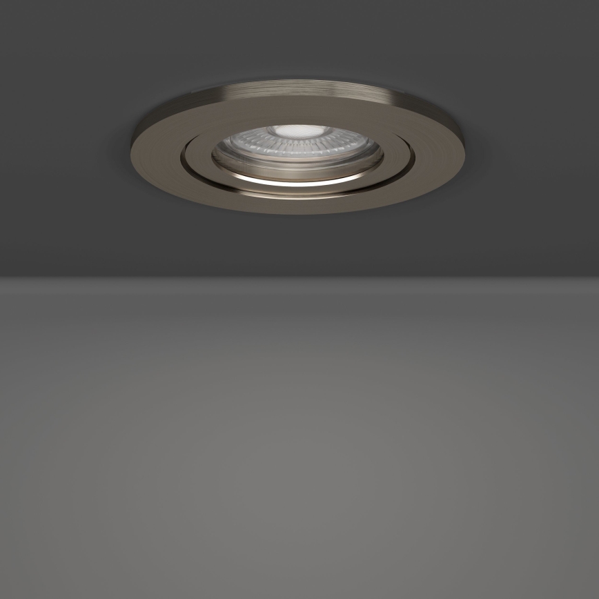 Eglo - Set of 5 LED recessed downlights, 4.8 W, 230 V, 2700/4000/6500 K, matte chrome