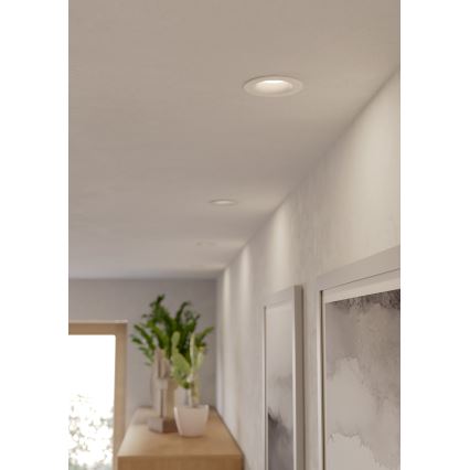 Eglo - LED Bathroom Recessed Downlight, 4.9 W, 230 V, 2700/4000/6500 K, Ø 8.8 cm, IP65, White