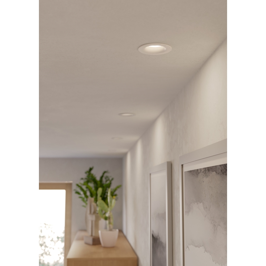 Eglo - Set of 3 LED bathroom recessed downlights LED/4.9W/230V 2700/4000/6500K Ø 8.8 cm IP65 white