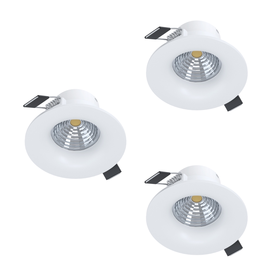 Eglo - Set of 3 Dimmable LED recessed downlights LED/4,8W/230V dia. 8,8 cm white