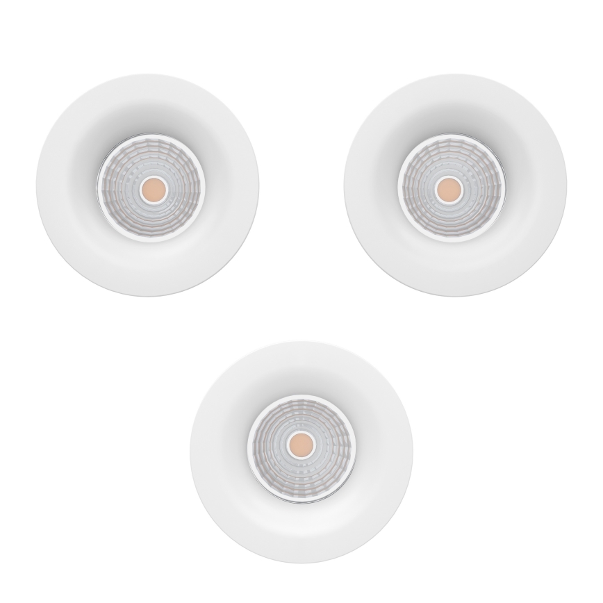 Eglo - Set of 3 Dimmable LED recessed downlights LED/4,8W/230V dia. 8,8 cm white
