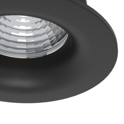 Eglo - Set of 3 Dimmable LED Recessed Downlights LED/4.8W/230V Ø 8.8 cm Black